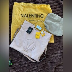 Valentino By Mario Valentino Blush Leather Tote